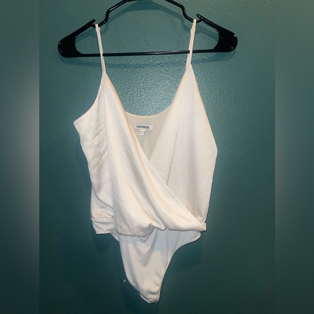 Express womens white bodysuit